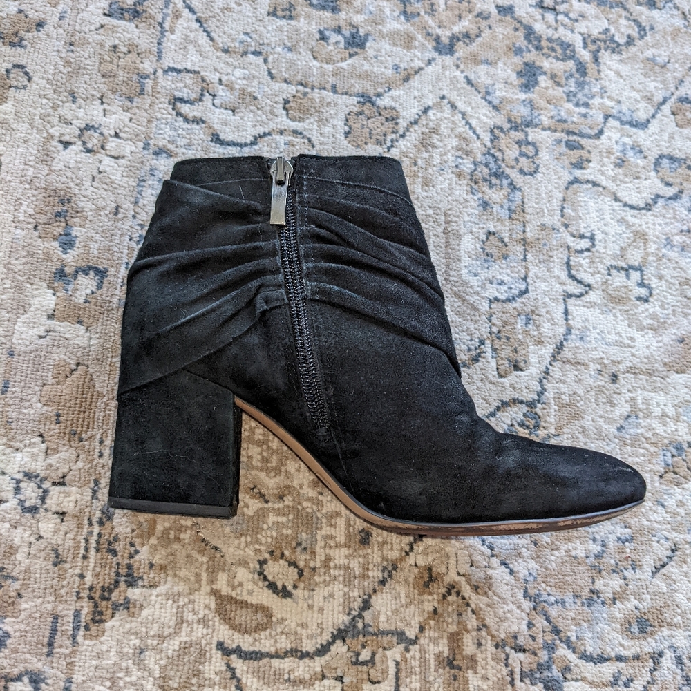 Suede Ruched Booties - Picture 2 of 5